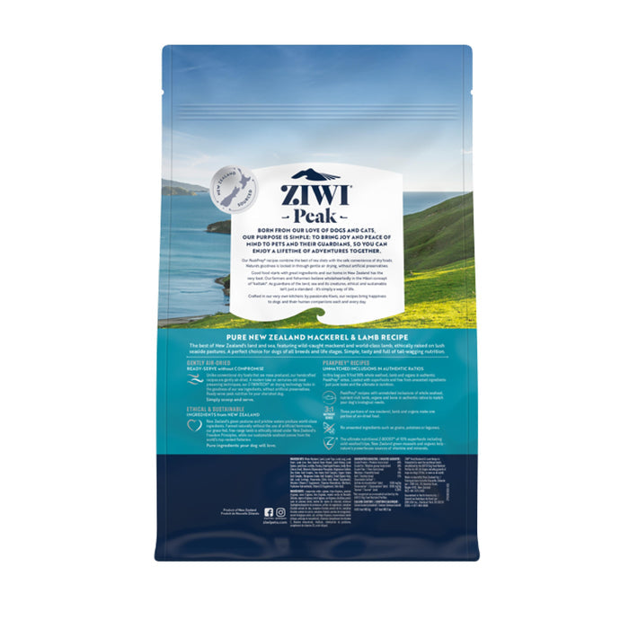 ZIWI Peak Air Dried Mackerel and Lamb Recipe Dog Food 1kg