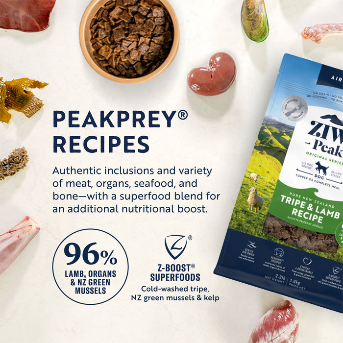 ZIWI Peak Air Dried Tripe and Lamb Recipe Dog Food 1kg