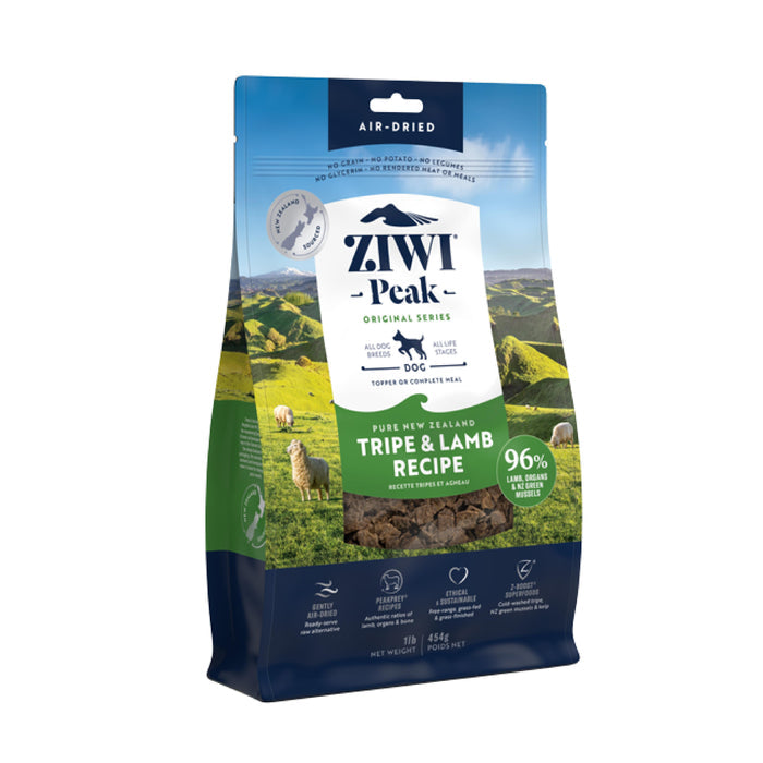 ZIWI Peak Air Dried Tripe and Lamb Recipe Dog Food 454g-Habitat Pet Supplies