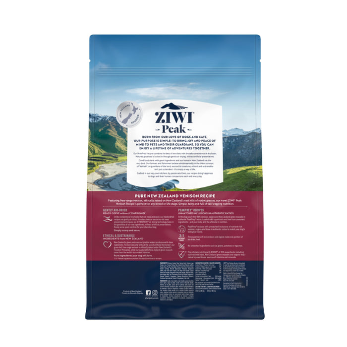 ZIWI Peak Air Dried Venison Recipe Dog Food 1kg