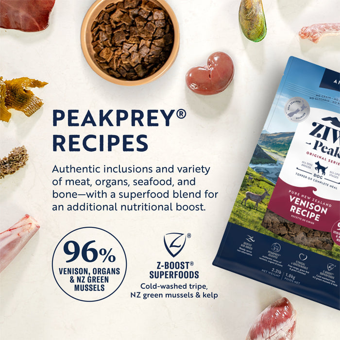 ZIWI Peak Air Dried Venison Recipe Dog Food 1kg