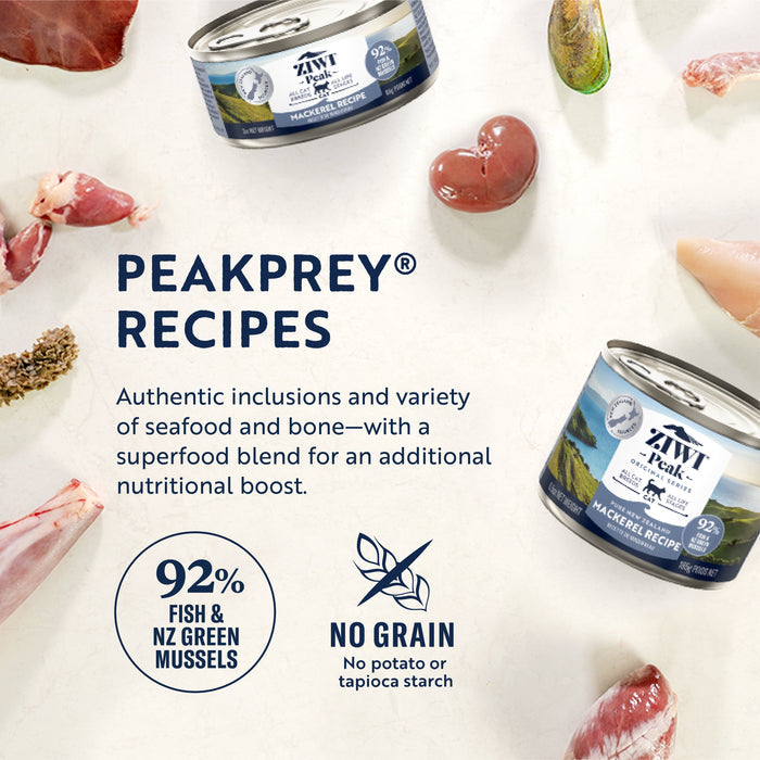 ZIWI Peak Wet Mackerel Recipe Cat Food 185g x 12